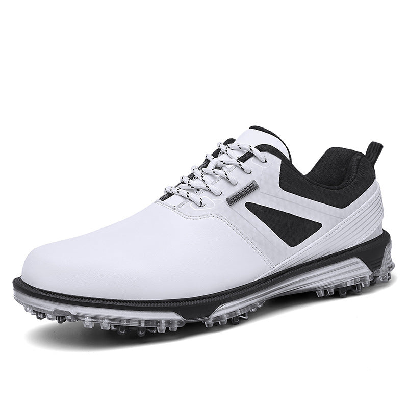 Men's Plus Size Fixed Studs Golf Training British Style Waterproof Sneakers