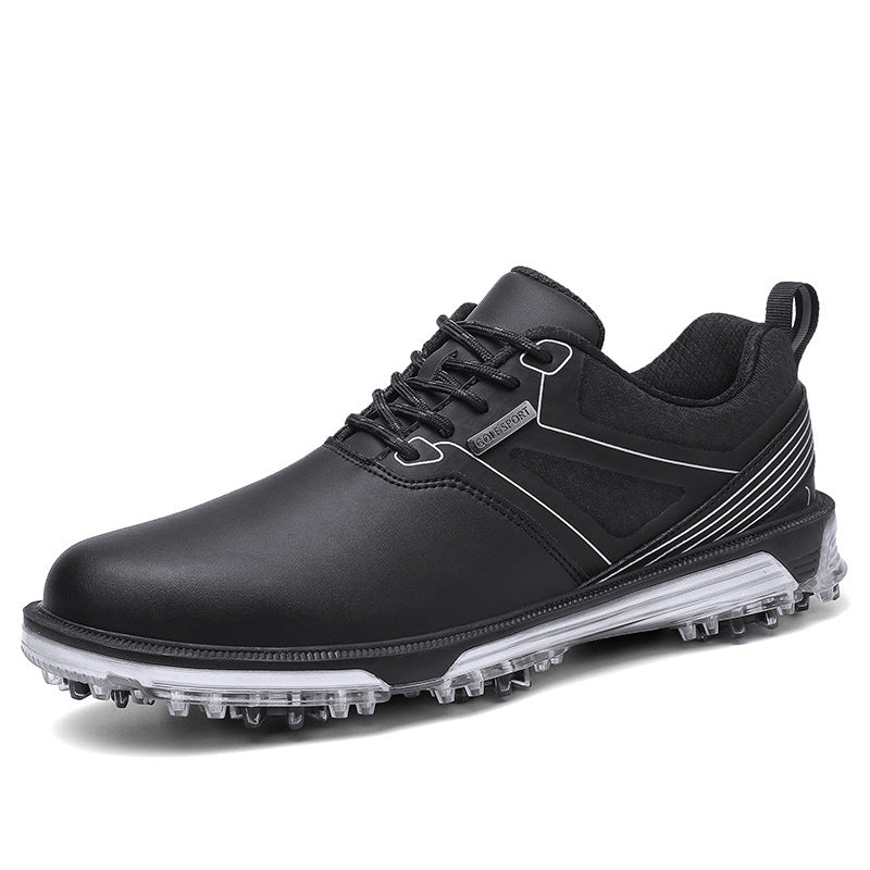 Men's Plus Size Fixed Studs Golf Training British Style Waterproof Sneakers