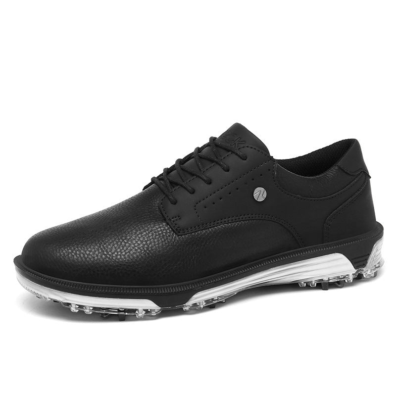 Men's Plus Size Fixed Studs Golf Training British Style Waterproof Sneakers