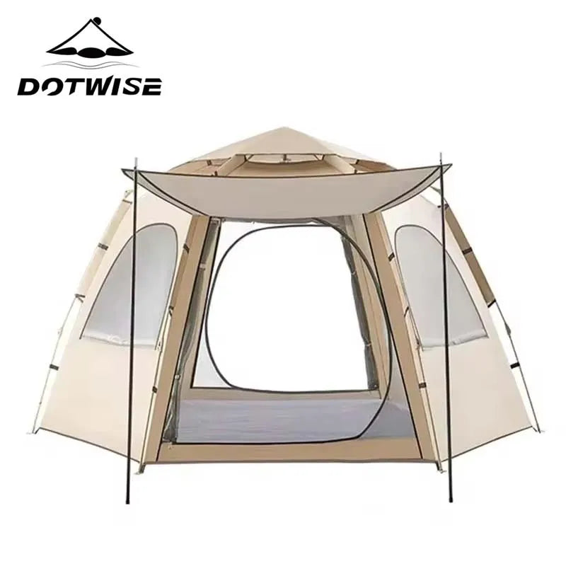 5-9 Person Outdoor Folding Tent Instant Pop Up Tent Portable Automatic Waterproof Camping Tent with Canopy for Hiking Picnic