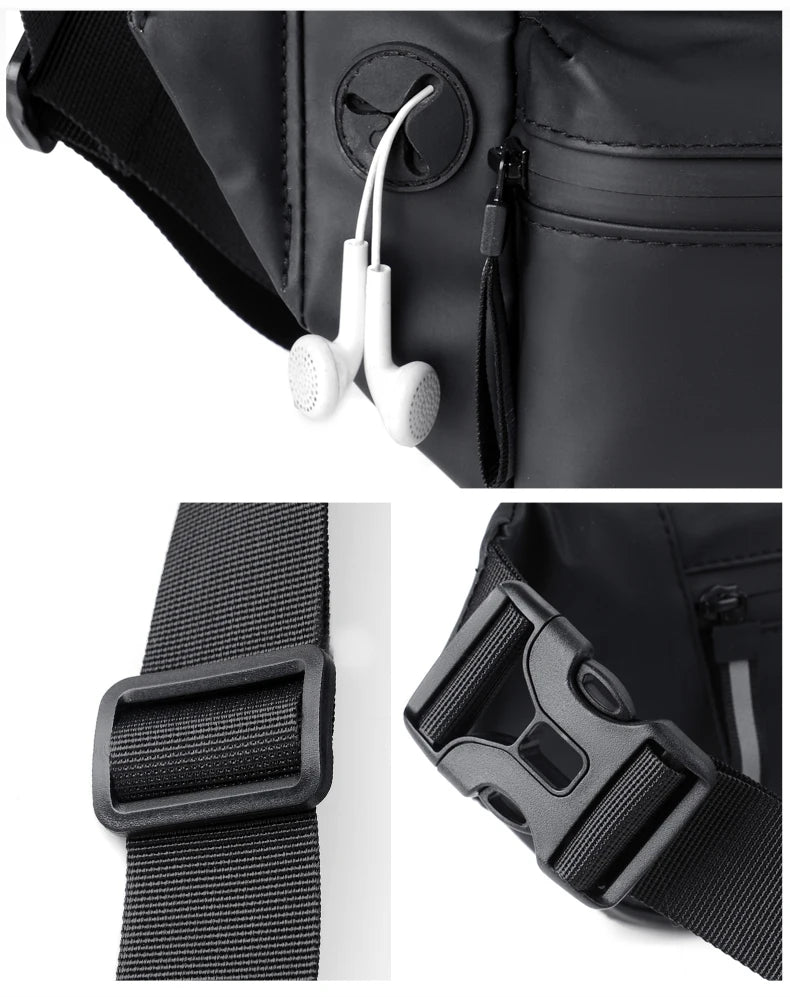 Brand Men Waist Bag Sports Fanny Pack Running Bicycle Chest Bag Male Sling Crossbody Bag Casual Hip Belt Bag Male Waist Packs