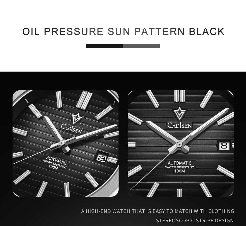 CADISEN Diver Watch Retro Luxury Sapphire NH35A German Designer Men Automatic Mechanical Watches 10Bar Waterproof Luminous