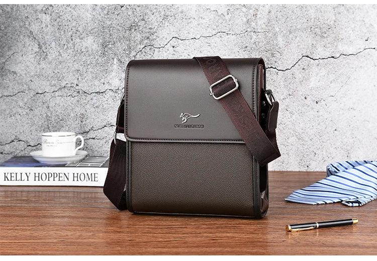 Luxury Brand Messenger Bag Men Leather Side Shoulder Bag For Men Business Office Work Bag Male Briefcase Casual Crossbody Bag