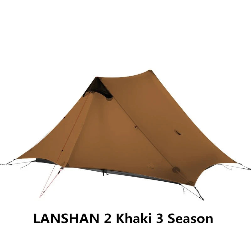 2021 FLAME'S CREED LanShan 2 Person Outdoor Ultralight Camping Tent 3 Season Professional 15D Silnylon Rodless Tent