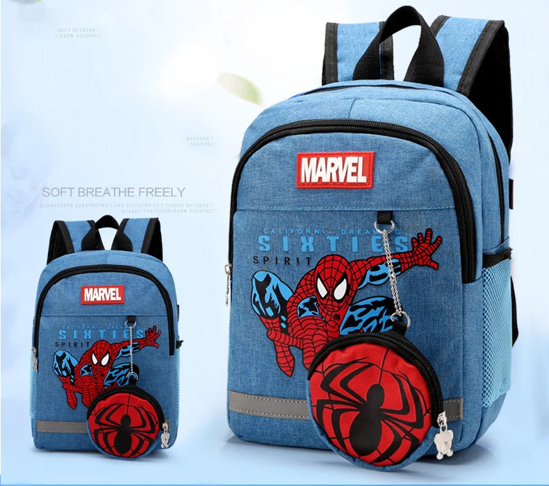 Disney Kids Backpacks For Boys preschool Child Captain America Spider Men Pattern School Bags Teenager Lightweight Cute Knapsack