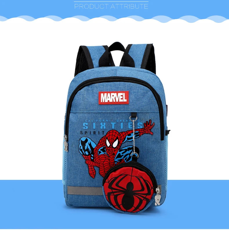 Disney Kids Backpacks For Boys preschool Child Captain America Spider Men Pattern School Bags Teenager Lightweight Cute Knapsack