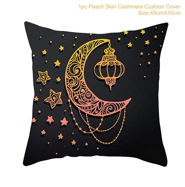 Eid Mubarak Cushion Cover Pillow Case Ramadan Kareem Decoration For Home 2025 Muslim Islam Party Decor Gift Eid Al Adha Supplies