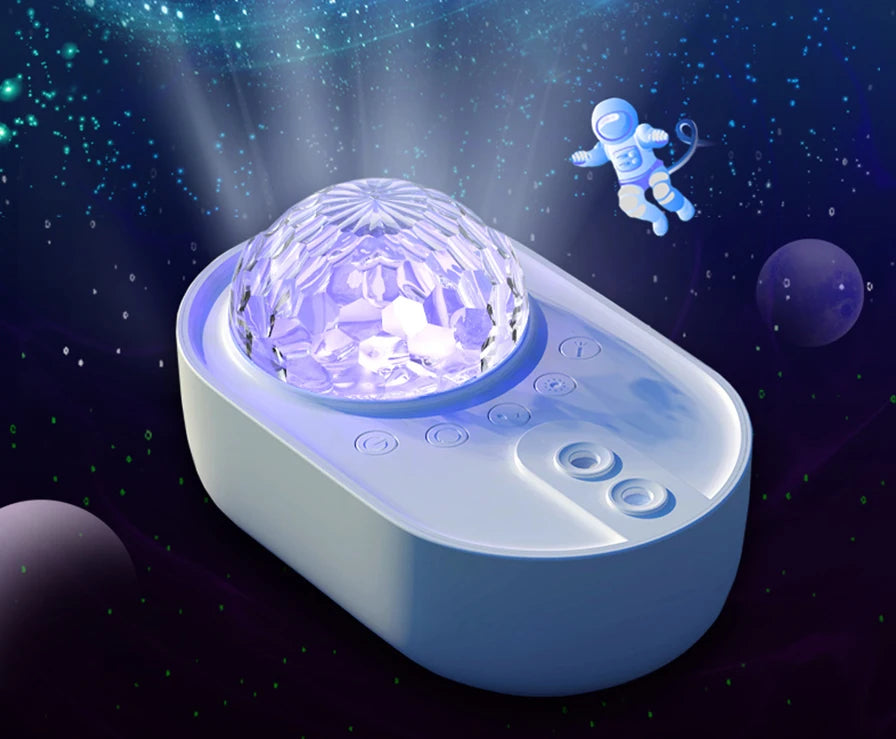 Starry Sky Projector Night Light Spaceship Lamp Galaxy LED Projection Lamp Bluetooth Speaker For Kids Bedroom Home Party Decor