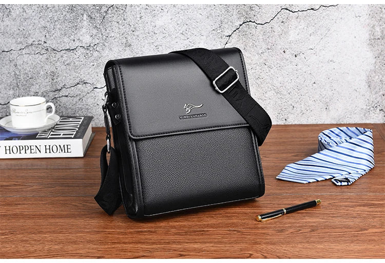 Luxury Brand Messenger Bag Men Leather Side Shoulder Bag For Men Business Office Work Bag Male Briefcase Casual Crossbody Bag