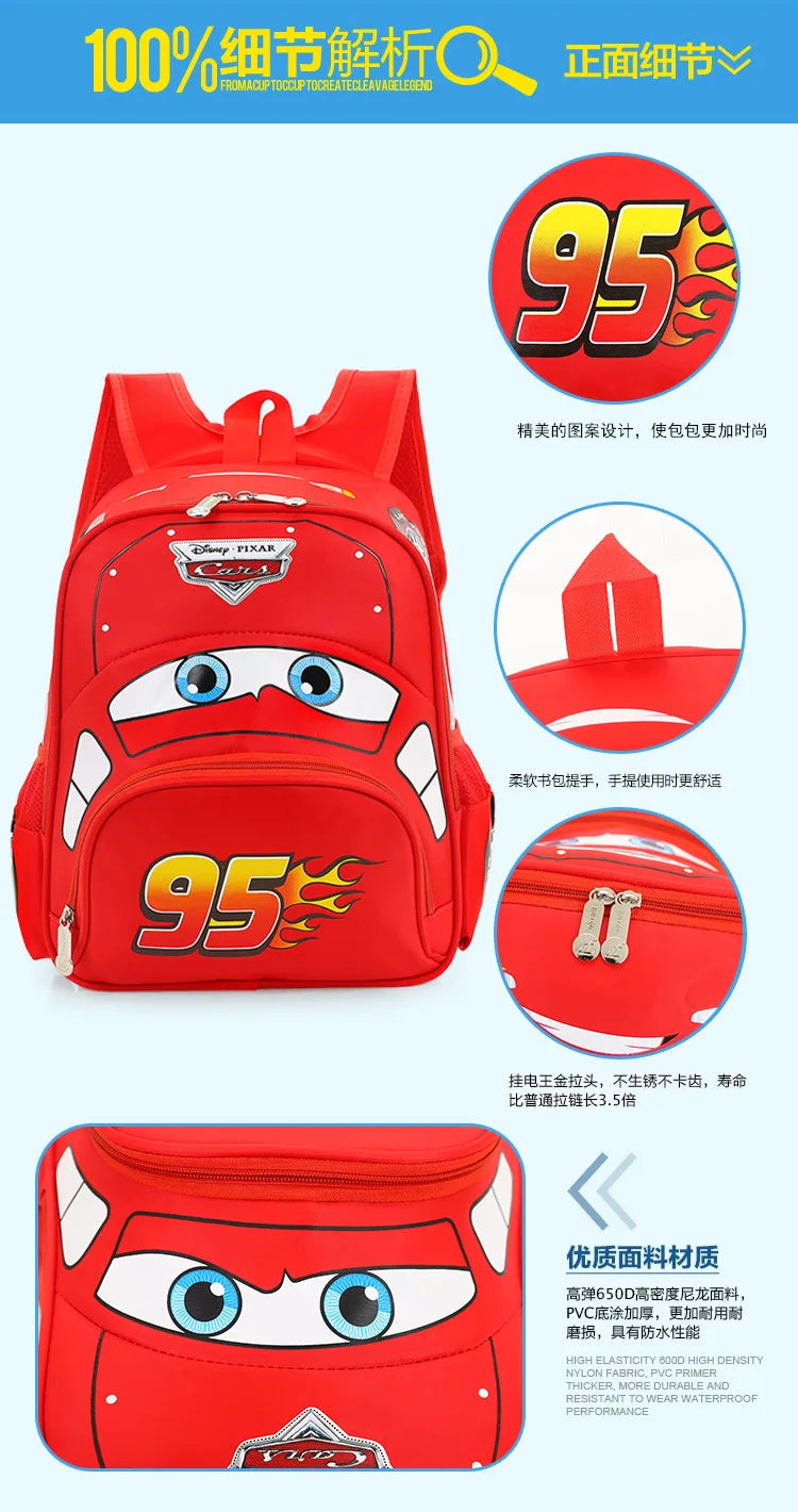 Disney  car children's bag kindergarten  boy safety backpack primary school students 3-6 years old