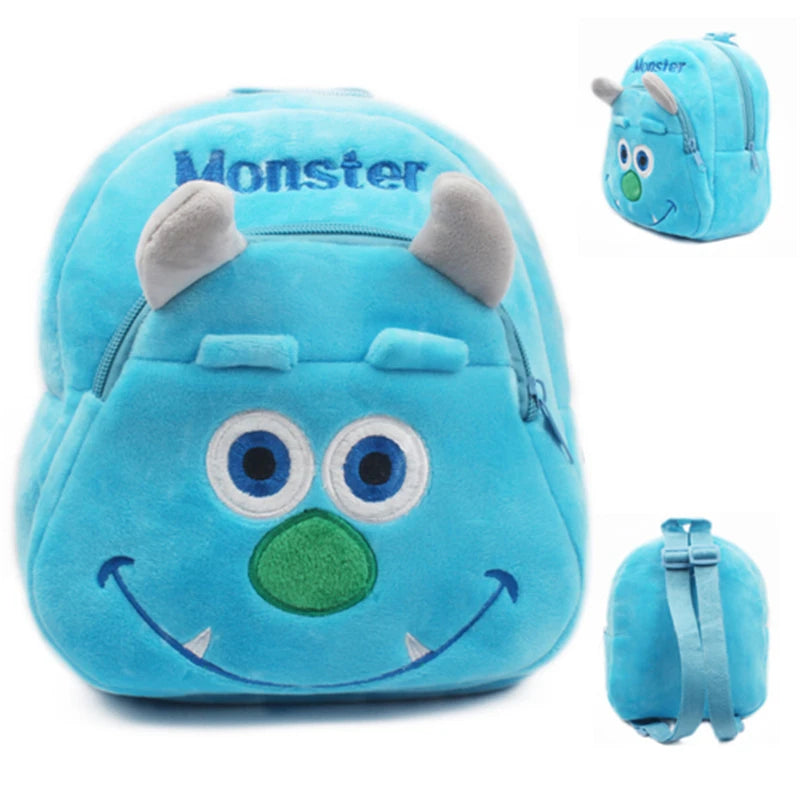 Disney Mickey Stitch Cute Cartoon Kids Plush Backpack Toys Mini School Bag Children's Gifts Boy Girl Baby Student Bags Wallet