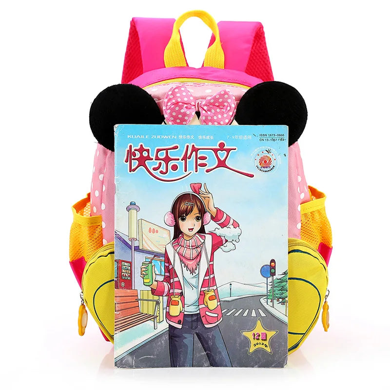 Disney Fashion Backpack For Boys Girls Mickey Minnie Kindergarten School Bags Kids Small Travel 3-5-6Yearls Old Mochila Escolar