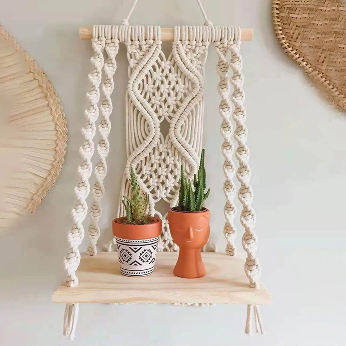 Hand-woven Pendant Macrame Wall Hanging Boho Woven Tapestry Bohemian Crafts Room Decoration Gorgeous Tapestry For Home Decor