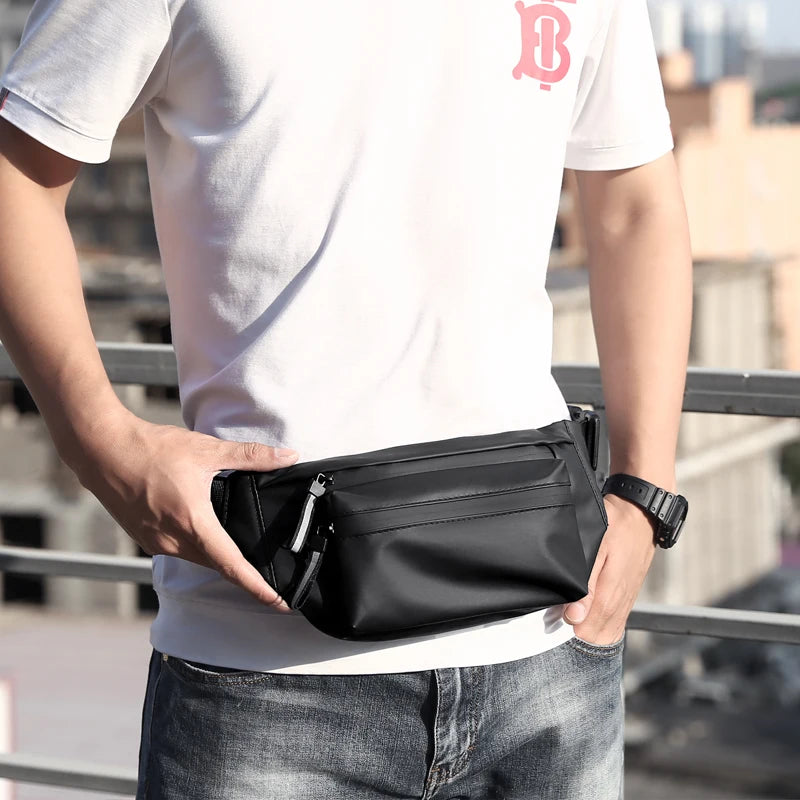 Brand Men Waist Bag Sports Fanny Pack Running Bicycle Chest Bag Male Sling Crossbody Bag Casual Hip Belt Bag Male Waist Packs