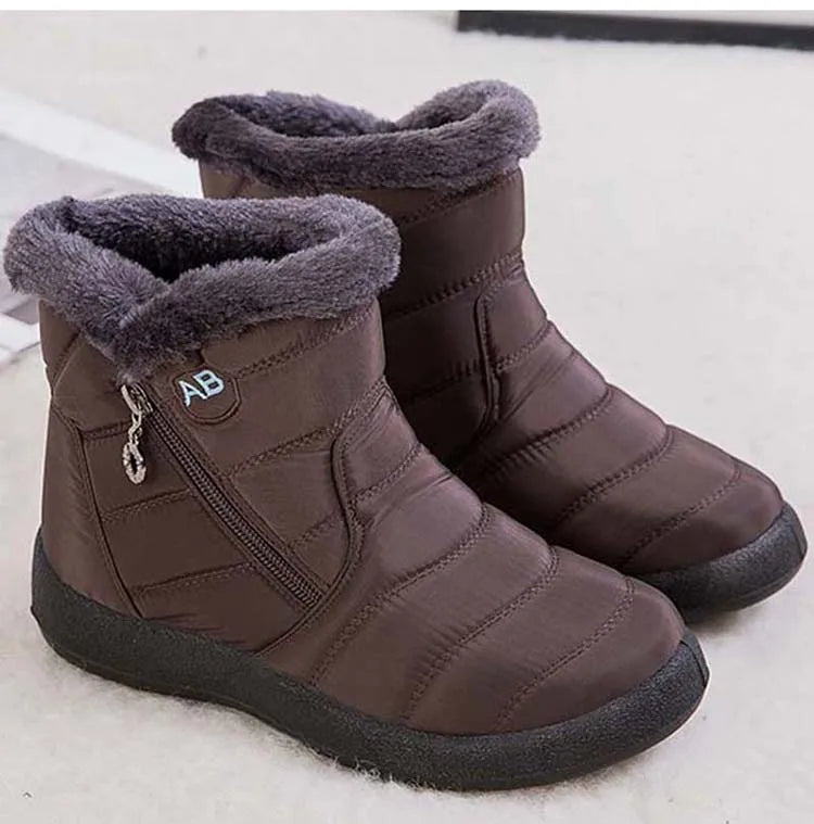 Snow Women Boots Comfortable Women's Boots Waterproof Women Shoes Zipper Shoes Woman Soft Fur Women's Winter Boots Botas Mujer