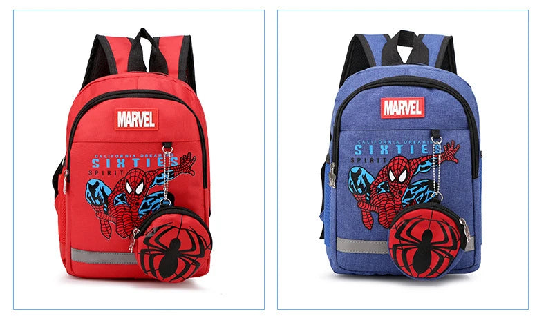 Disney Kids Backpacks For Boys preschool Child Captain America Spider Men Pattern School Bags Teenager Lightweight Cute Knapsack