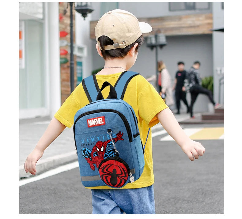 Disney Kids Backpacks For Boys preschool Child Captain America Spider Men Pattern School Bags Teenager Lightweight Cute Knapsack