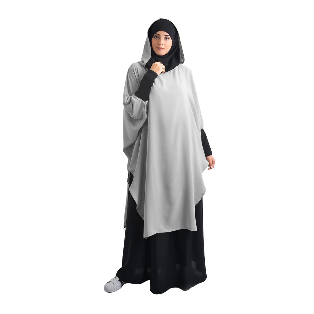 Eid Hooded Muslim Women Hijab Dress Prayer Garment Long Khimar Robe Abaya Full Cover Ramadan Gown Abayas Islamic Burka Niqab