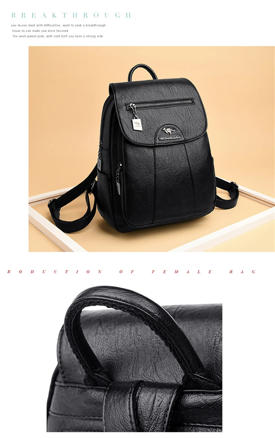 Women 's Backpack 2022 New High Quality Soft Leather Leisure Travel Large Capacity School Bags for Teenage Girls Black Mochila