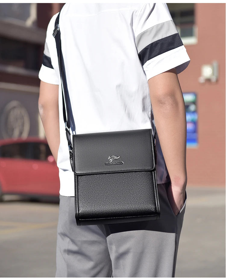 Luxury Brand Messenger Bag Men Leather Side Shoulder Bag For Men Business Office Work Bag Male Briefcase Casual Crossbody Bag