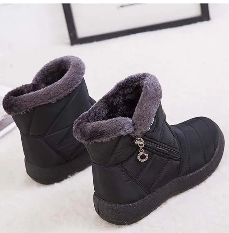 Snow Women Boots Comfortable Women's Boots Waterproof Women Shoes Zipper Shoes Woman Soft Fur Women's Winter Boots Botas Mujer