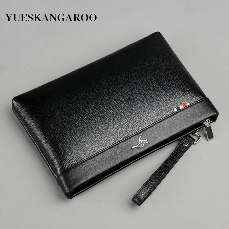 Luxury Brand Business Men Wallet Leather Man Clutch Bag Coins Pocket Purse Casual Envelope Long Wallets Male Handy Bag For IPAD