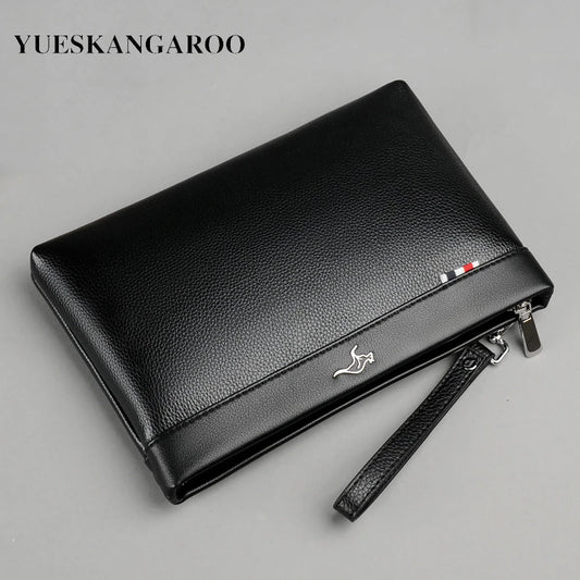 Luxury Brand Business Men Wallet Leather Man Clutch Bag Coins Pocket Purse Casual Envelope Long Wallets Male Handy Bag For IPAD