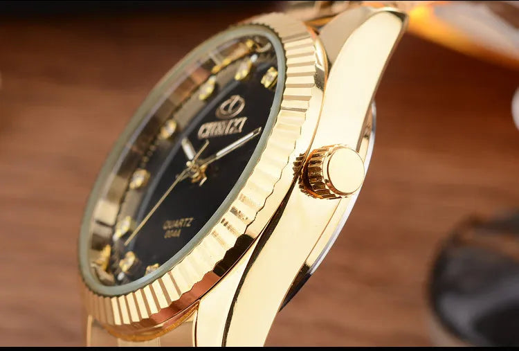 CHENXI Brand Top Luxury  Ladies Golden Watch for Women Clock Female Women's Dress Rhinestone Quartz Waterproof Wristwatches