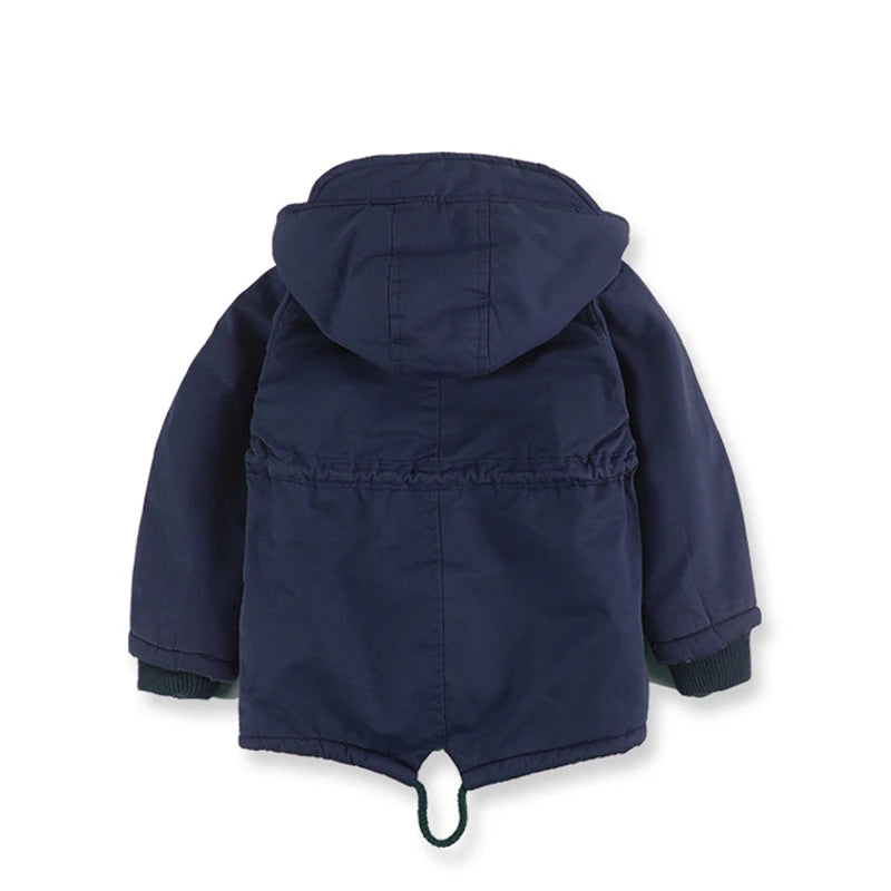 Children Winter Fleece Outdoor Jackets for Boys Hooded Warm Kids Boy Outerwear Windbreaker Autumn Casual Baby Boy Coats Clothing