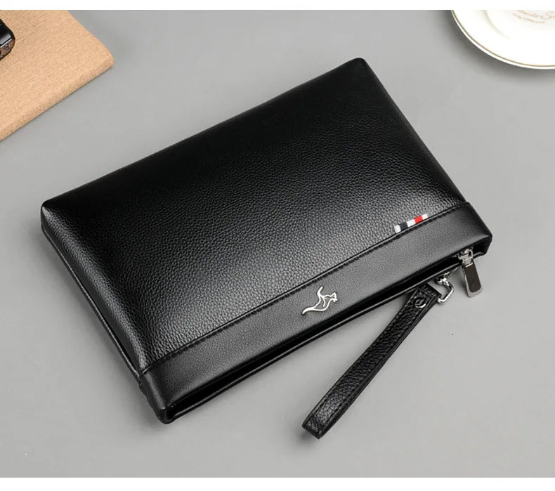 Luxury Brand Business Men Wallet Leather Man Clutch Bag Coins Pocket Purse Casual Envelope Long Wallets Male Handy Bag For IPAD