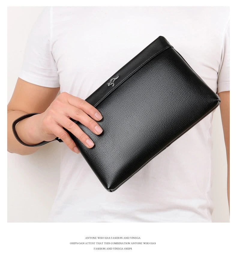 Luxury Brand Business Men Wallet Leather Man Clutch Bag Coins Pocket Purse Casual Envelope Long Wallets Male Handy Bag For IPAD