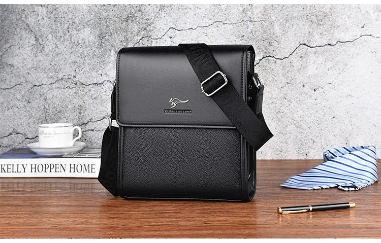 Luxury Brand Messenger Bag Men Leather Side Shoulder Bag For Men Business Office Work Bag Male Briefcase Casual Crossbody Bag