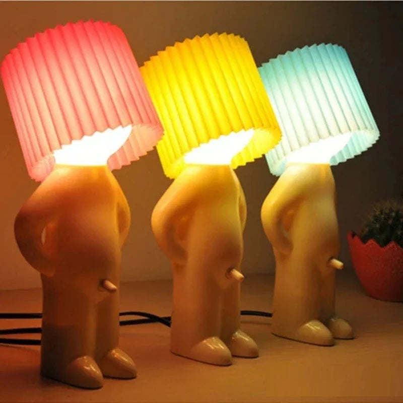 Naughty Boy Mr.P A Little Shy Man Creative Lamp Small Night Light Desk lights home decoration nice gift