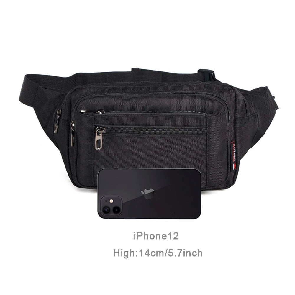 Waist Pack Casual Functional Fashion Men Waterproof Fanny Pack Women Belt Bum Bag Male Phone Wallet Pouch Bags Unisex 98011