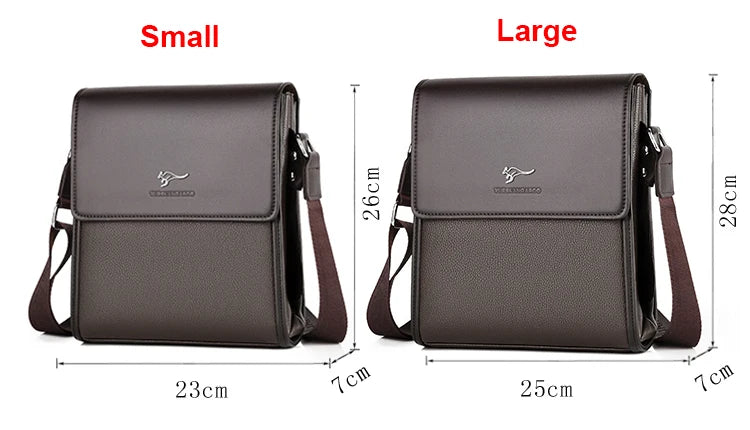 Luxury Brand Messenger Bag Men Leather Side Shoulder Bag For Men Business Office Work Bag Male Briefcase Casual Crossbody Bag