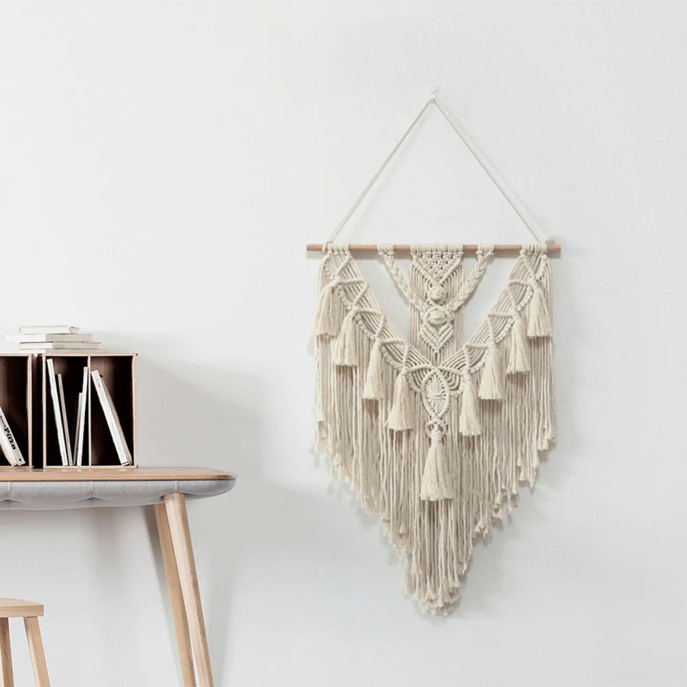 Hand-woven Pendant Macrame Wall Hanging Boho Woven Tapestry Bohemian Crafts Room Decoration Gorgeous Tapestry For Home Decor