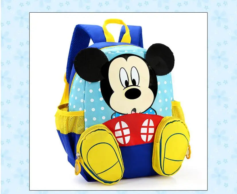 Disney Fashion Backpack For Boys Girls Mickey Minnie Kindergarten School Bags Kids Small Travel 3-5-6Yearls Old Mochila Escolar