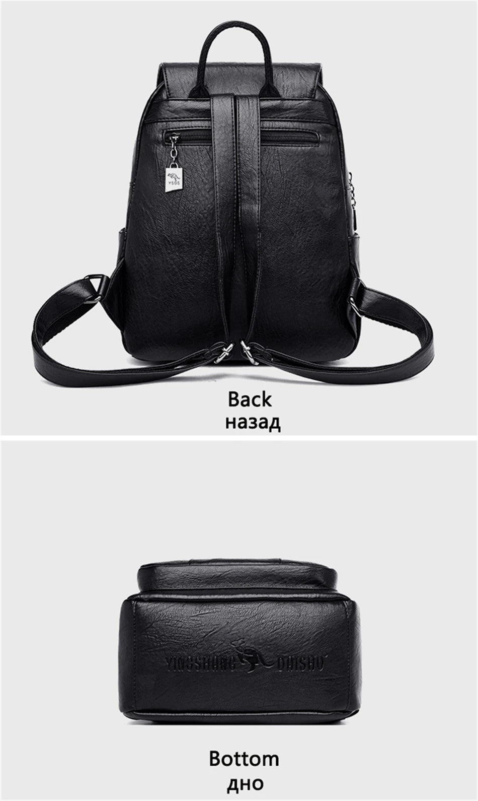 Women 's Backpack 2022 New High Quality Soft Leather Leisure Travel Large Capacity School Bags for Teenage Girls Black Mochila