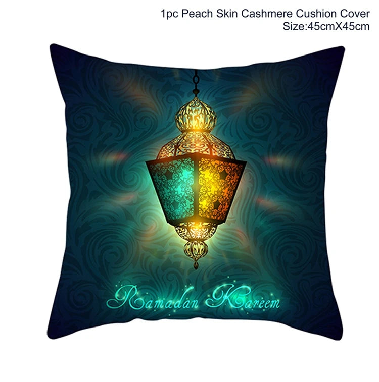 Eid Mubarak Cushion Cover Pillow Case Ramadan Kareem Decoration For Home 2025 Muslim Islam Party Decor Gift Eid Al Adha Supplies