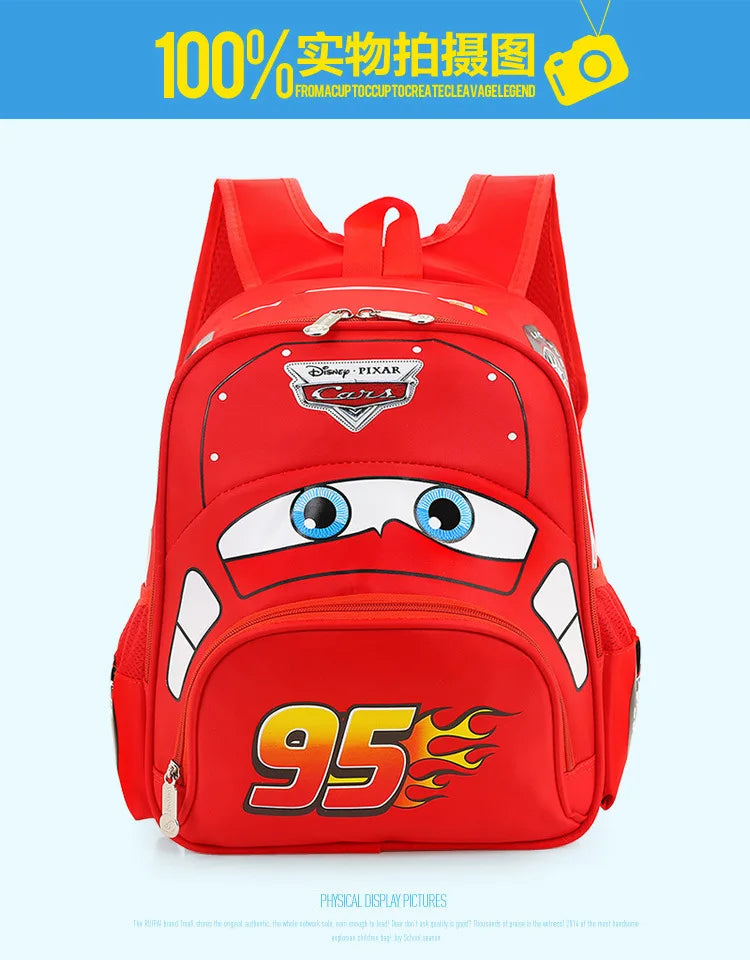 Disney  car children's bag kindergarten  boy safety backpack primary school students 3-6 years old