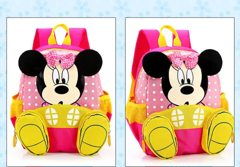 Disney Fashion Backpack For Boys Girls Mickey Minnie Kindergarten School Bags Kids Small Travel 3-5-6Yearls Old Mochila Escolar