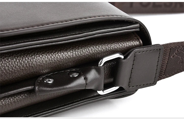 Luxury Brand Messenger Bag Men Leather Side Shoulder Bag For Men Business Office Work Bag Male Briefcase Casual Crossbody Bag