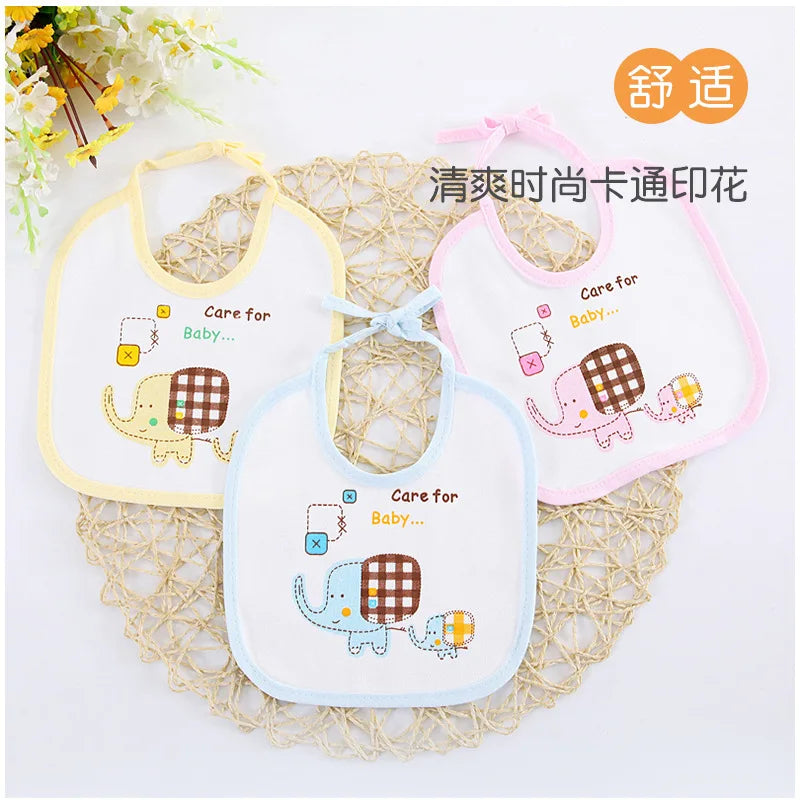 5PCS Baby Bibs Cotton Waterproof Bib Children Feeding Clothes Protection Kids Toddler Scarf for Newborns Boys Girls Accessories