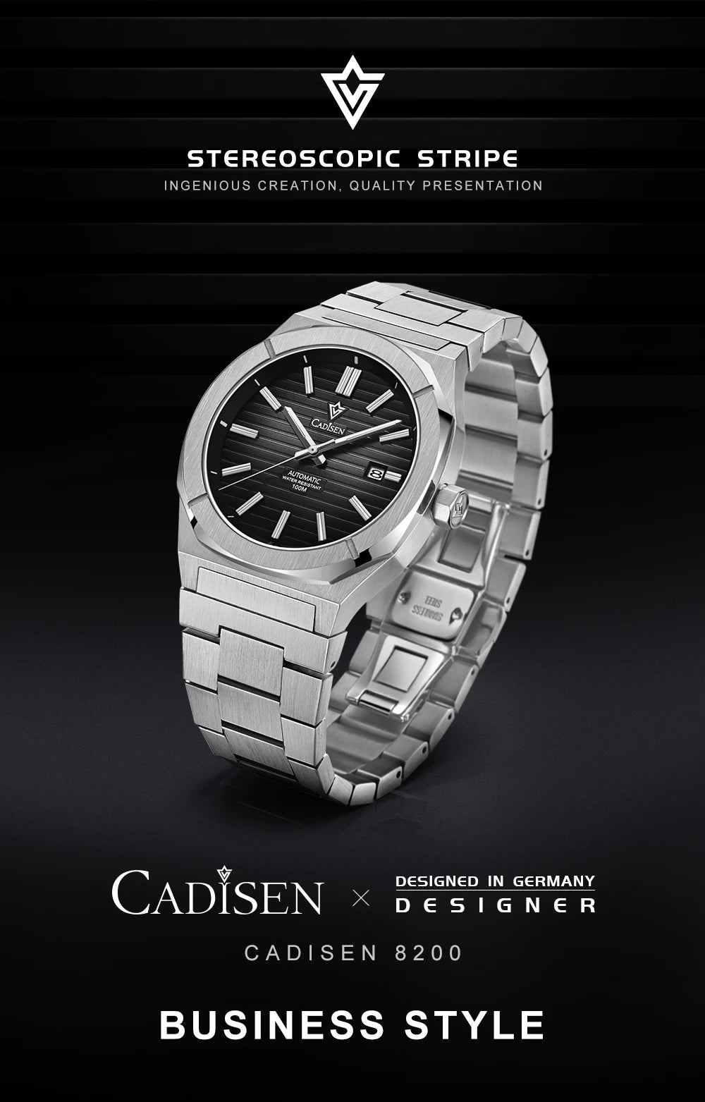 CADISEN Diver Watch Retro Luxury Sapphire NH35A German Designer Men Automatic Mechanical Watches 10Bar Waterproof Luminous