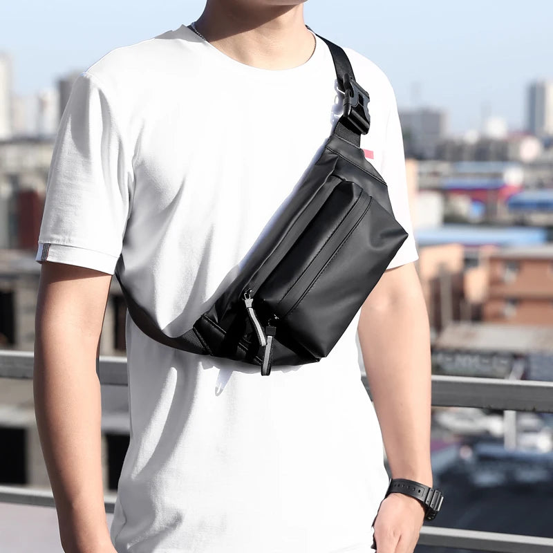 Brand Men Waist Bag Sports Fanny Pack Running Bicycle Chest Bag Male Sling Crossbody Bag Casual Hip Belt Bag Male Waist Packs