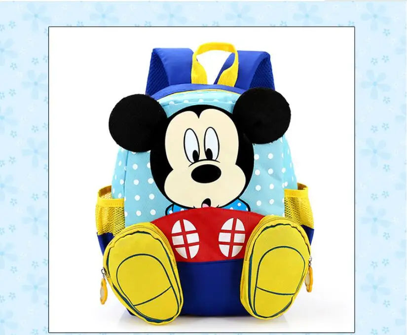 Disney Fashion Backpack For Boys Girls Mickey Minnie Kindergarten School Bags Kids Small Travel 3-5-6Yearls Old Mochila Escolar