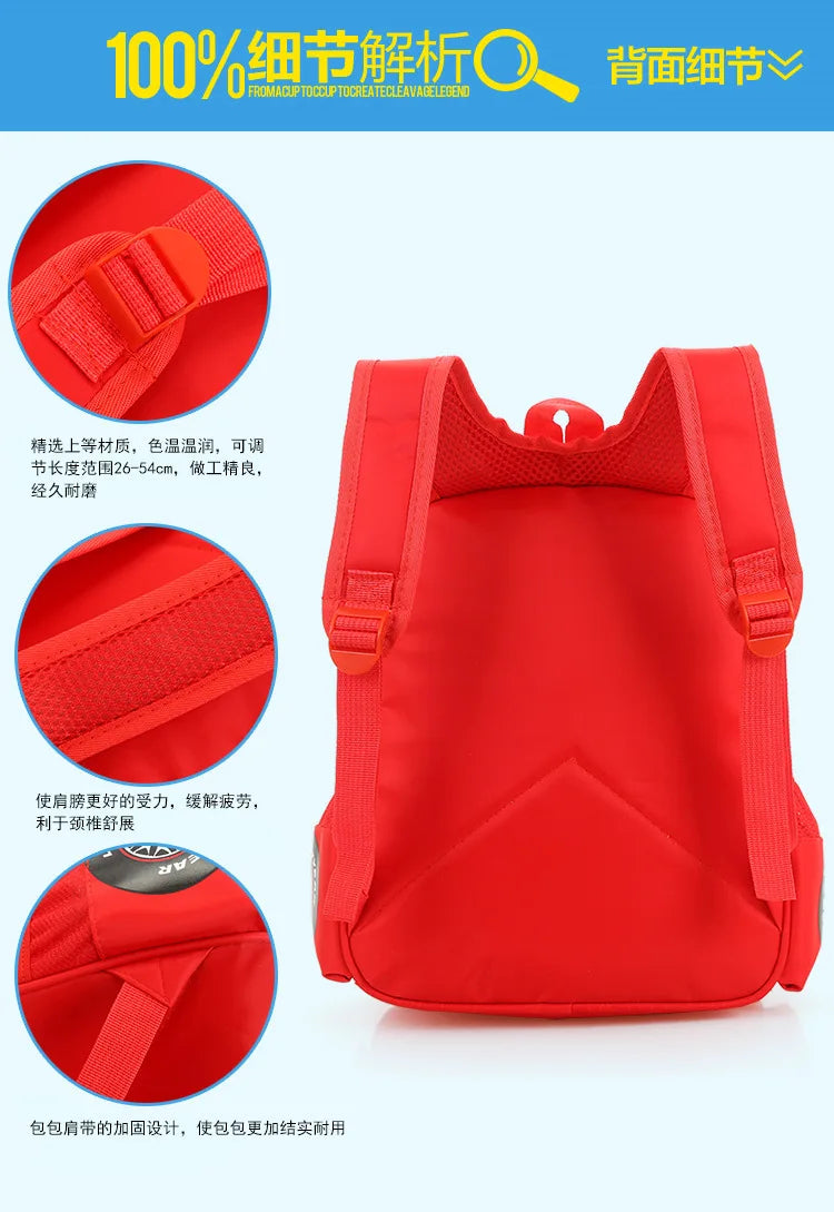 Disney  car children's bag kindergarten  boy safety backpack primary school students 3-6 years old