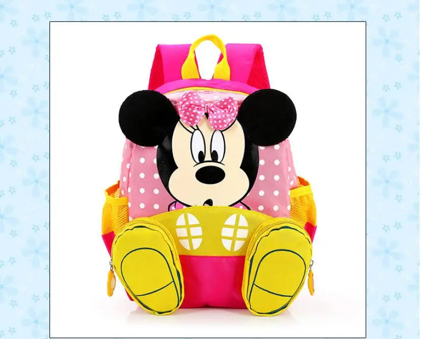 Disney Fashion Backpack For Boys Girls Mickey Minnie Kindergarten School Bags Kids Small Travel 3-5-6Yearls Old Mochila Escolar