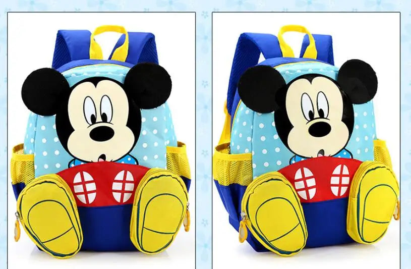 Disney Fashion Backpack For Boys Girls Mickey Minnie Kindergarten School Bags Kids Small Travel 3-5-6Yearls Old Mochila Escolar