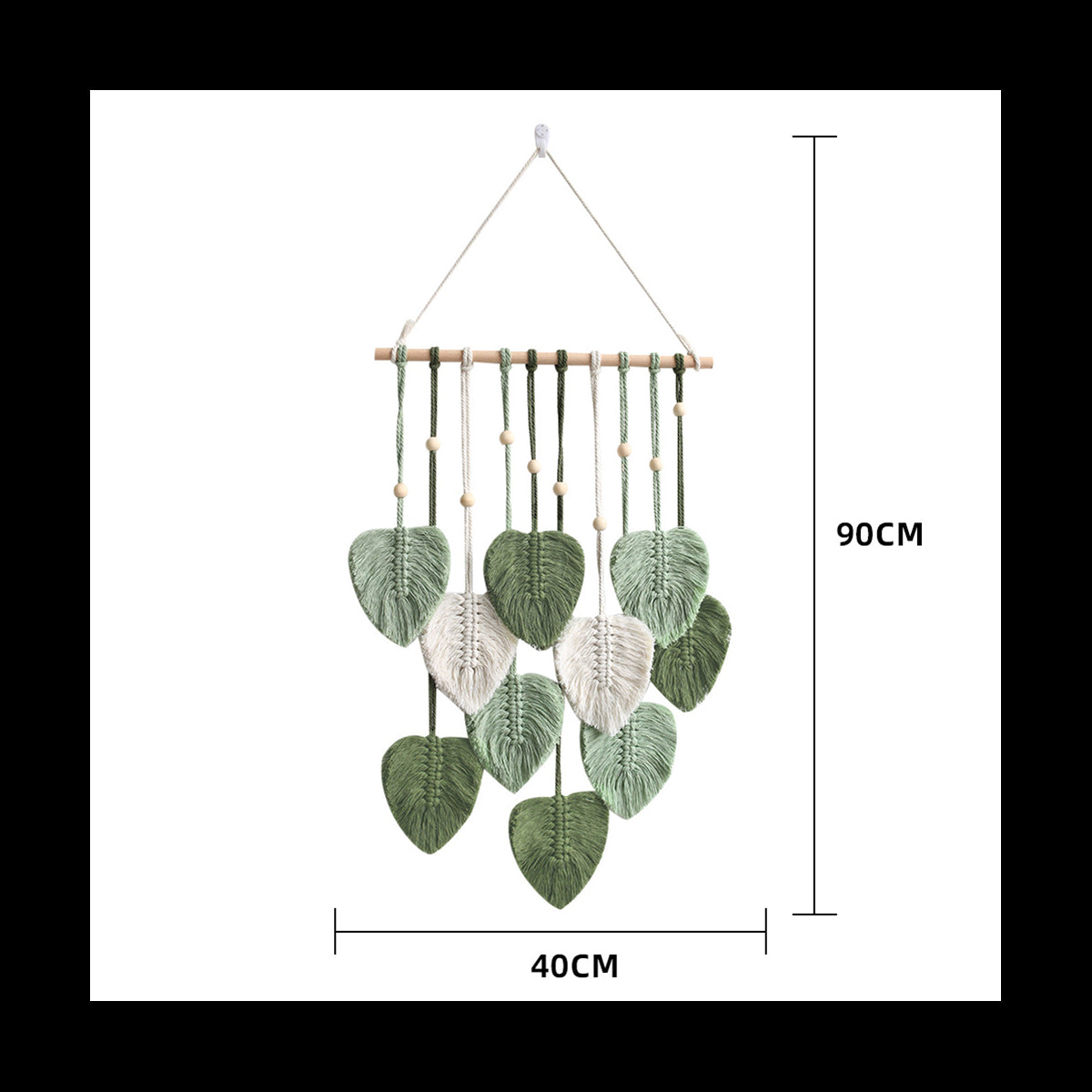 Leaf Macrame Wall Hanging Boho Room Home Decor Woven Aesthetic Wall Tapestry Home Room Wedding Decoration Green